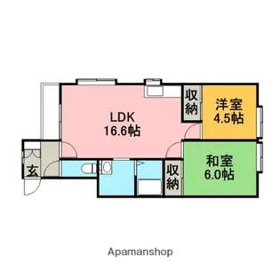 ピュアコート【2階】の間取り