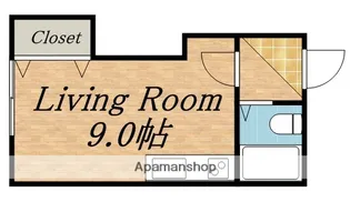 ラセーヌ八軒【208号室】の間取り