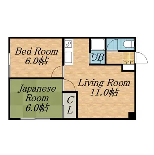 カーサ本町【201号室】の間取り