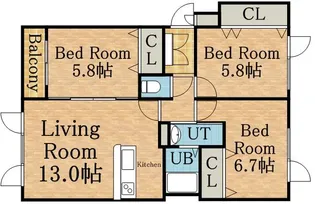 WE・21B【2階】の間取り