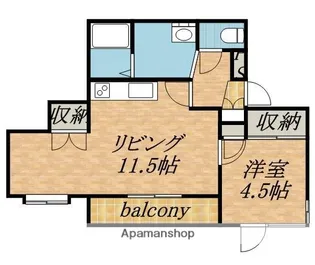 北海道札幌市北区新琴似六条1丁目【マンション】の間取り