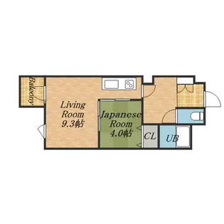 カーサ雅元町【203号室】の間取り