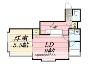 プロスパー麻生【202号室】の間取り