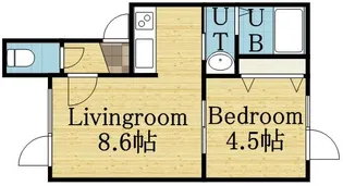 ヴィラージュ空港通【2階】の間取り