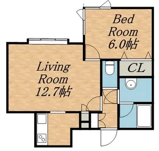 イマジンコーポ参番館【201号室】の間取り