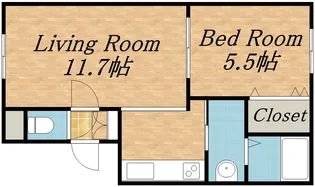 ウエストヴィレッジ【2階】の間取り