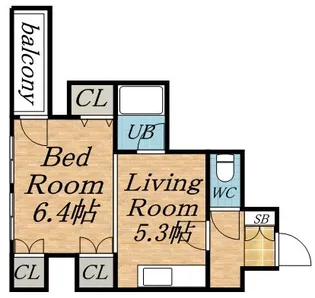 クイーンズ山の手【3階】の間取り