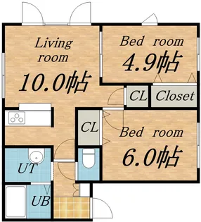 マウントツリー【203号室】の間取り