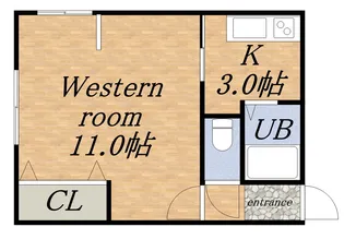 エスペラント【302号室】の間取り