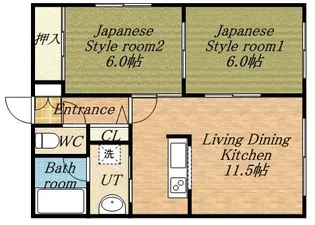 エルムイン【201号室】の間取り