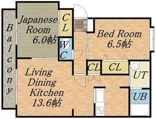パークハイツD【4階】の間取り