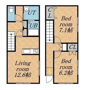 ルミエール廉【1階】の間取り