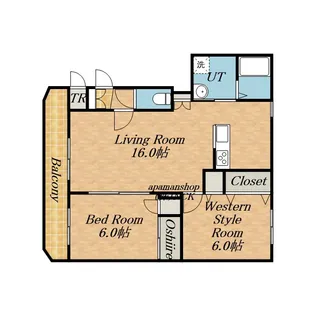 ファイブ・ウェーブ【3階】の間取り