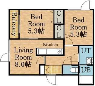 パークハイツ栄ヶ丘【1階】の間取り