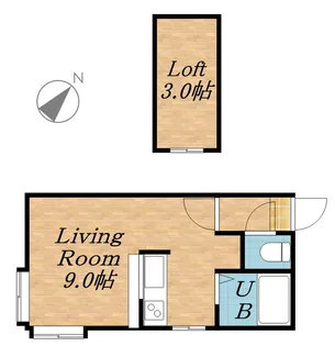 プチメゾンカトレア【103号室】の間取り
