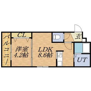 ジェイズⅡN34【1階】の間取り