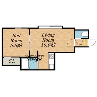レスポール【205号室】の間取り