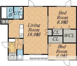 ウィスタリアードⅡ【3階】の間取り
