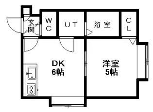 カーサ苗穂【201号室】の間取り