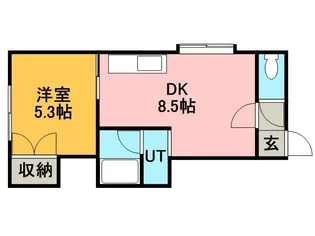 アーバン新発寒【107号室】の間取り