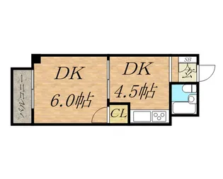 FINE CREST N12【203号室】の間取り