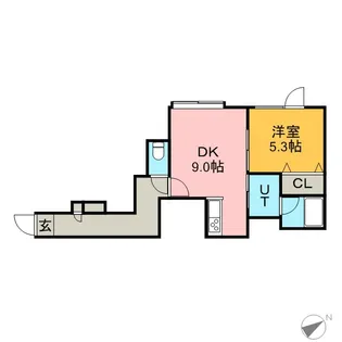 WISH【202号室】の間取り