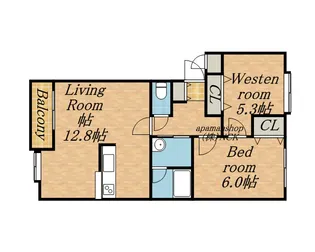 クリスタルリバー壱番館【202号室】の間取り