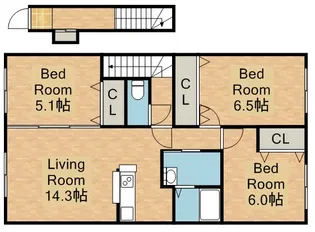 NORTH・VILLA(ノース・ヴィラ【201号室】の間取り