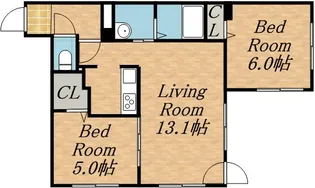 ミラネーゼ環状東【203号室】の間取り