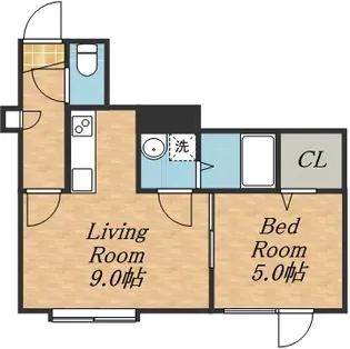 エフ グランツ【105号室】の間取り