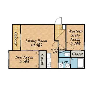 アドラブール麻生【303号室号室】の間取り