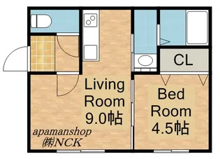 RENT北34条【4階】の間取り