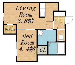 ENCHANーTHE環状通東(アンシャンテ環状通東)【0305号室】の間取り