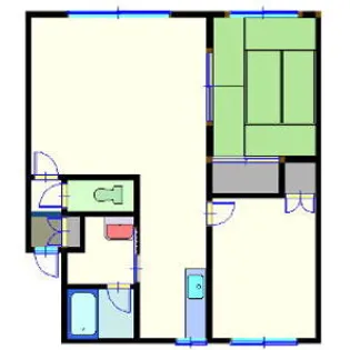 ハイツ伏古No.7【3階】の間取り