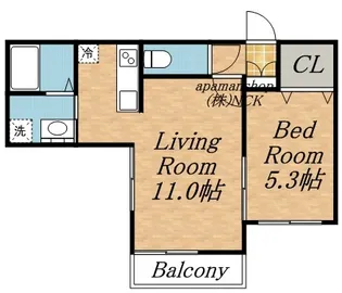 グラフローレ【303号室】の間取り