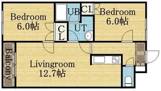 グリシーヌ41【3階】の間取り