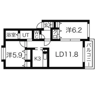 フォーエバーハピネス【202号室】の間取り