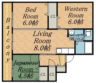 ビレッジハウス札苗1号棟【0201号室】の間取り