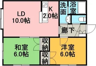 スカイドームN40【201号室】の間取り