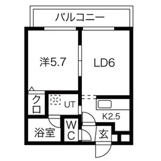 ブランノワール北27条【2階】の間取り