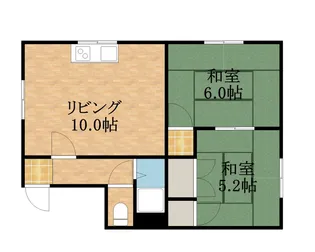 コーポサンエーB棟【1号室】の間取り