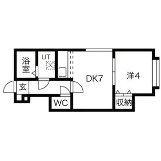 エヴァンス大友公園【101号室】の間取り