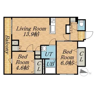 ヴィラ・コンフォート【6階】の間取り