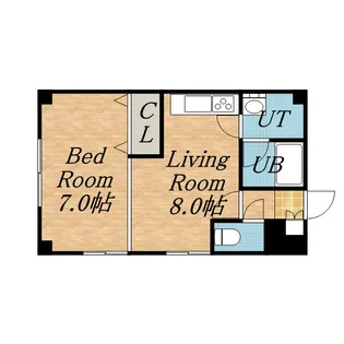 パレスOZ【0205号室】の間取り