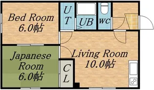 コーポあさや【2階】の間取り