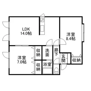 パークアベニュー【0102号室】の間取り