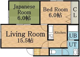 コーポラスHARA【1階】の間取り