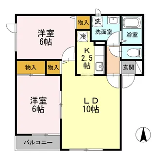 ハイセレールフォルス B【B201号室】の間取り