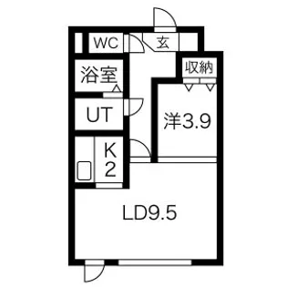 EーHORIZON屯田【305号室】の間取り
