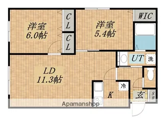 REVE413(レーヴ413)【3階】の間取り